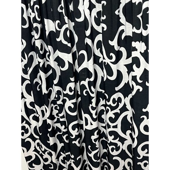 Lapogee 2X Black White Geometric Print Maxi Dress Boho Chic - Picture 5 of 10